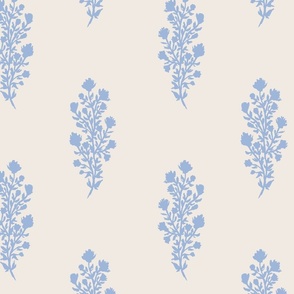 Jumbo - Julieta Floral Block Print - Blue White