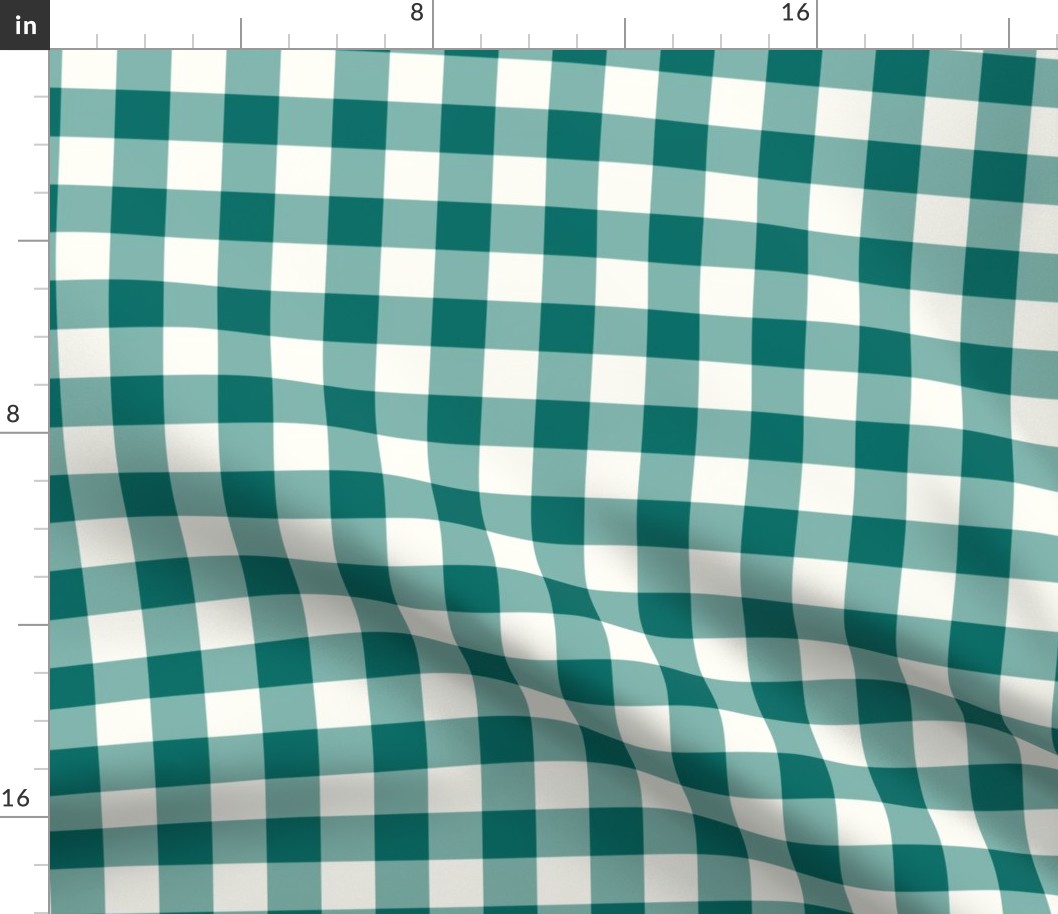 classic gingham Natural fefdf4 Juniper 2048-20 016e67