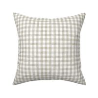 Pewter Brown Grey Watercolor Gingham - Ditsy Scale - Buffalo Plaid Checkers Historical Sand Silver Gunmetal Smoke