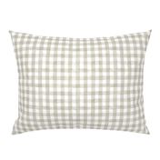 Pewter Brown Grey Watercolor Gingham - Small Scale - Buffalo Plaid Checkers Historical Sand Silver Gunmetal Smoke