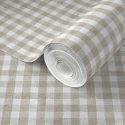 Pewter Brown Grey Watercolor Gingham - Small Scale - Buffalo Plaid Checkers Historical Sand Silver Gunmetal Smoke