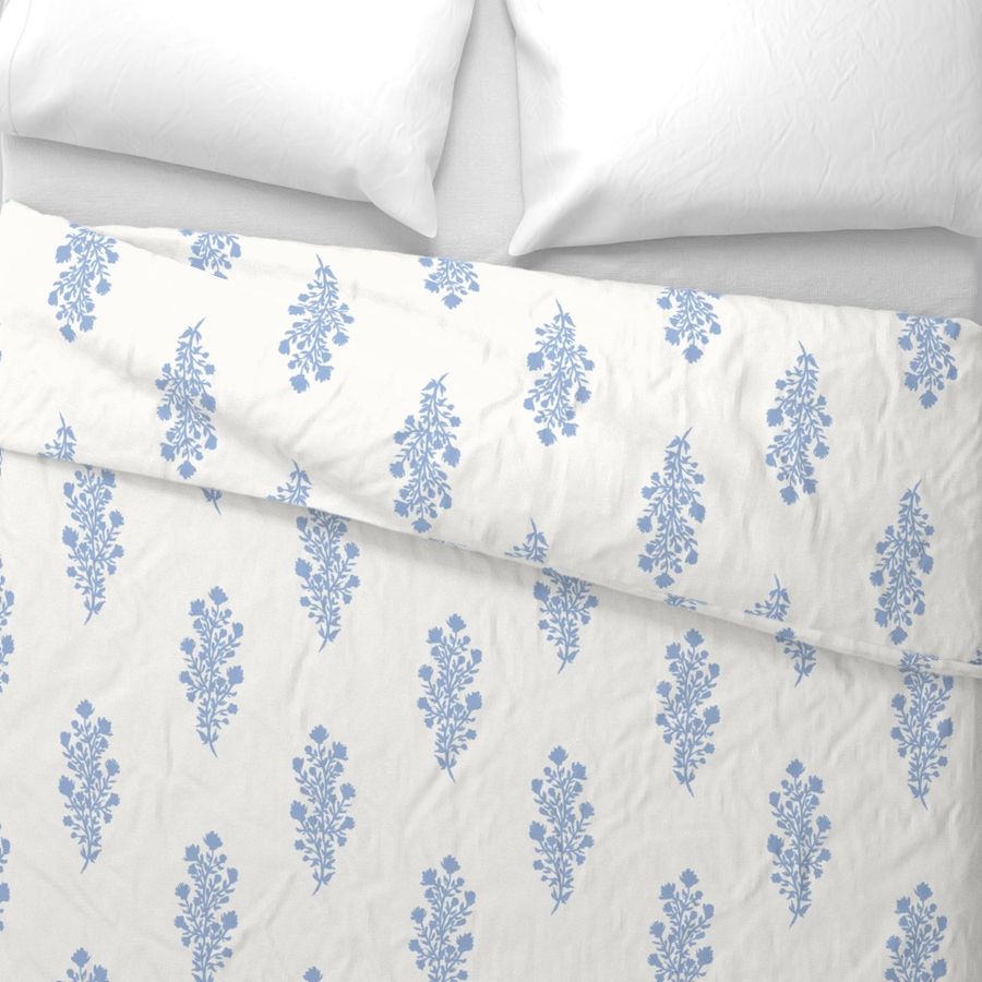 Jumbo - Julieta Floral Block Print - Blue White