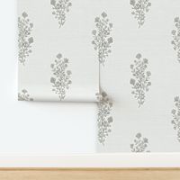 Jumbo - Julieta Floral Block Print - Grey Beige Texture