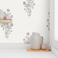 Jumbo - Julieta Floral Block Print - Grey Beige Texture