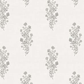 Jumbo - Julieta Floral Block Print - Grey Beige Texture