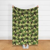marijuana cannabis camouflage  B green large scale