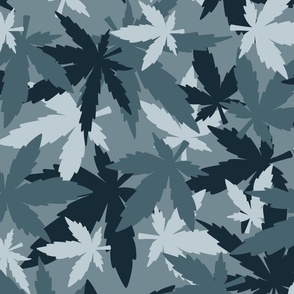 marijuana cannabis camouflage  E large scale bluish gray