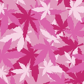 marijuana cannabis camouflage  F large scale pink