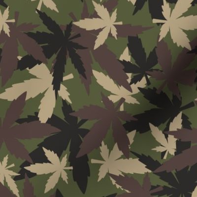 marijuana cannabis camouflage  A medium scale