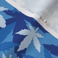 marijuana cannabis camouflage  C medium scale blue