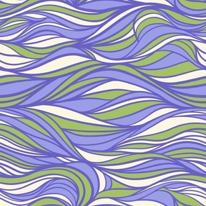 Abstract purple waves. Modern bright green active lines.