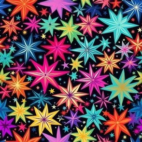 Psychedelic Neon Stars