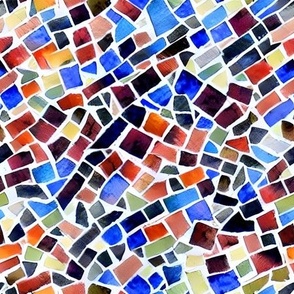 Watercolor Mosaic Tile