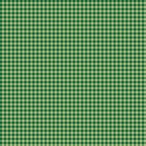 Pine Green Micro-plaid on Light Olive Background
