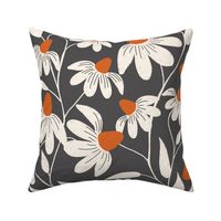 Floriography - White Coneflower - Charcoal
