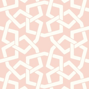 Ikatan Geometric Natural fefdf4 Pale Pink Satin f8d8cd