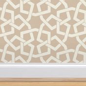 Ikatan Geometric Natural fefdf4 Desert Sand deccb7 Coastal Chic