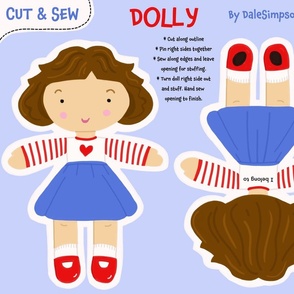 Cut & Sew Doll - Brown Hair