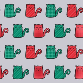 Patterned Christmas Cats