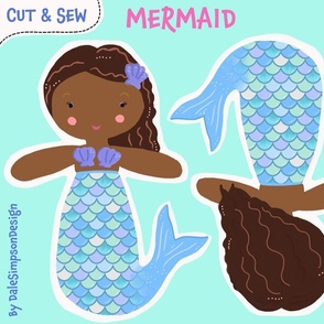 Cut & Sew - Cute Mermaid - Dark Skinned