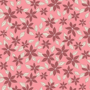 Clematis Flower Floral Pattern in Pink