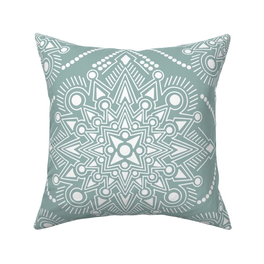 Dot Mandala in Light Teal