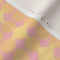 mod curly wavy stripe polka dot peachy pink gold yellow modern geometric kitchen wallpaper home decor
