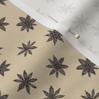 star anise on light grayish brown | small