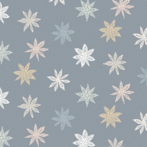 star anise in soft muted colors | large