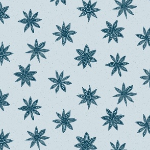 star anise on light blue | large