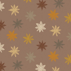 star anise in earth tones | large