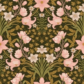 Floral Ivy Design Fabric, Wallpaper and Home Decor