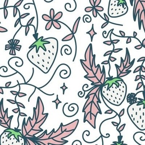 Strawberry Field Fabric, Wallpaper and Home Decor