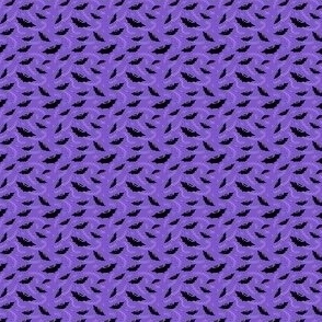 Small Micro - Halloween Bats Black & Purple 