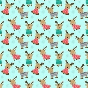(S) Baby Christmas Reindeer Fairisle Jumpers