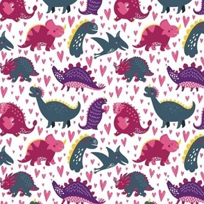 Pink and purple dinosaurs 