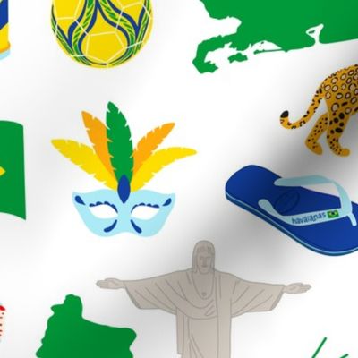 Rio de Janeiro Brazil Icons LARGE