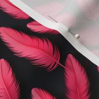 Pink Feathers on Black - small