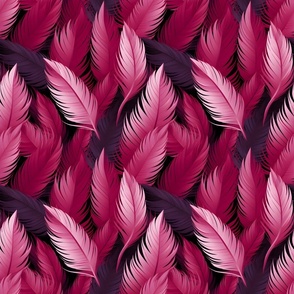 Pink & Purple Feathers - medium