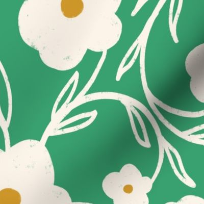 Floriography Modern Floral Daisy Green