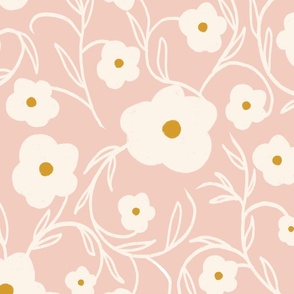 Floriography Modern Floral Daisy Pink