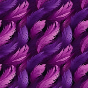 Pink & Purple Feathers - medium