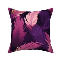 Pink & Purple Feathers - large