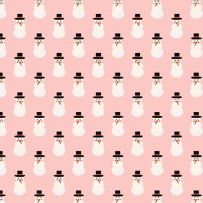 Snowman Minimal Retro Bold Pink