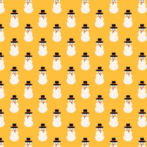 Snowman Minimal Retro Bold Yellow 