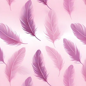 Pink & Purple Feathers - large