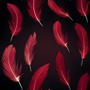 Red Feathers - medium