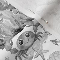 Under The Sea Ocean Animals Gray Baby Nursery 