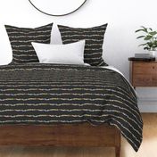 Contemporary Stripes on charcoal - Medium