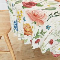 Floriography Cottagecore Wildflower Floral in Off White by Audrey Jeanne